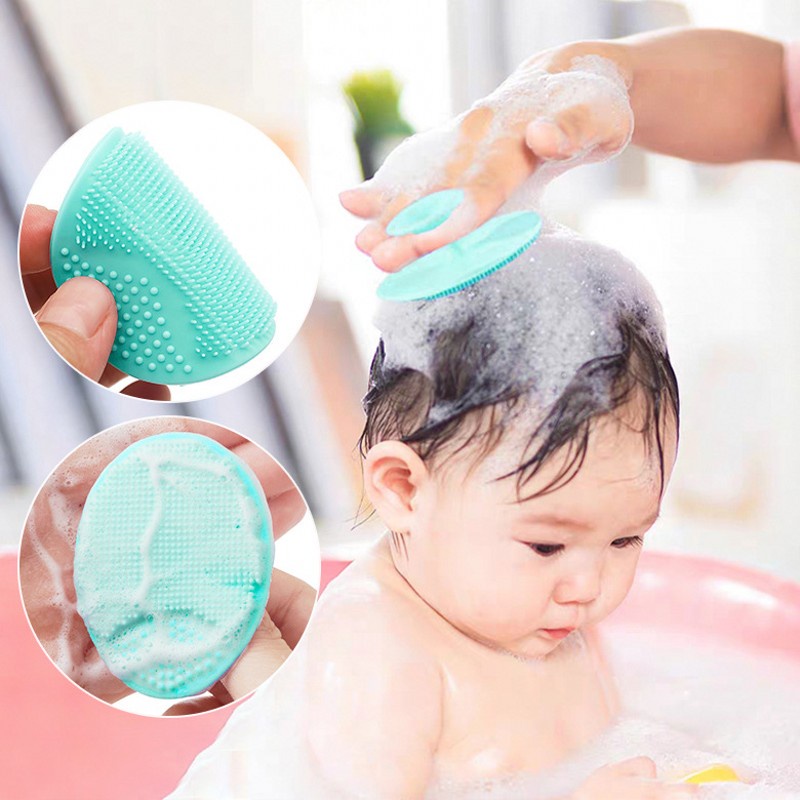 1 Cọ Bàn Chải Silicone Hình Oval Tẩy Tế Bào Chết Làm Sạch Sâu Da Mặt