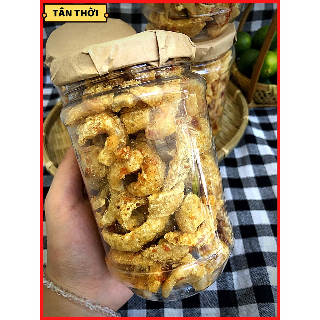 (Đặc biệt) Da heo chiên mắm tỏi ới giòn rụm Tân Thời (loại mới)
