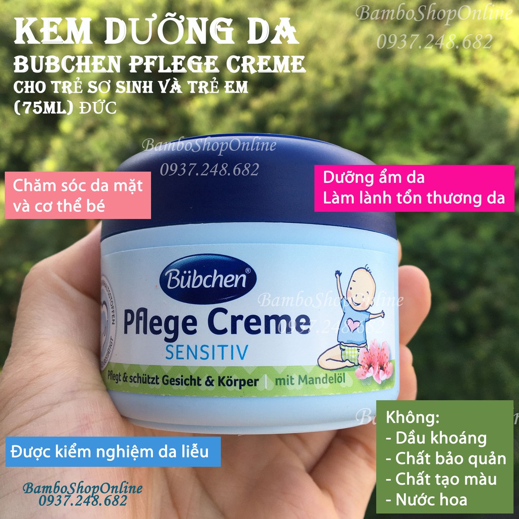 Kem dưỡng da Bubchen Pflege Creme cho trẻ sơ sinh và trẻ em (75ml) - Hàng nội địa Đức