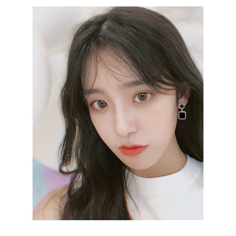 Khuyên Tai Nữ SOLANO Bông Tai Hàn Quốc Thời Trang Hình Vuông Kép Cho Nữ Cá Tính FA-001276