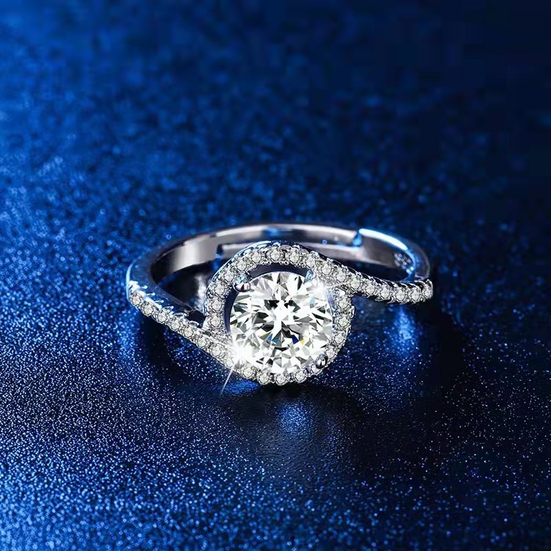 Nhẫn Đính Hôn Nữ Đính Đá Zircon Sang Trọng Thời Trang