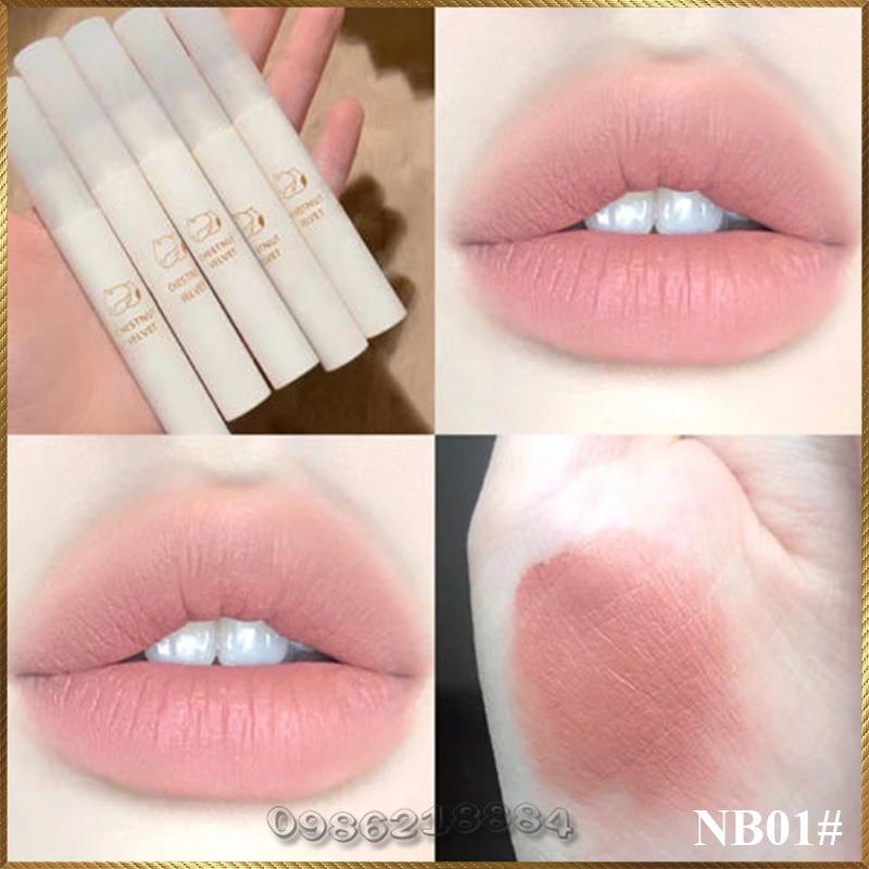 Son kem nhung mờ chất kem bùn Daimanpu vỏ trắng D6497