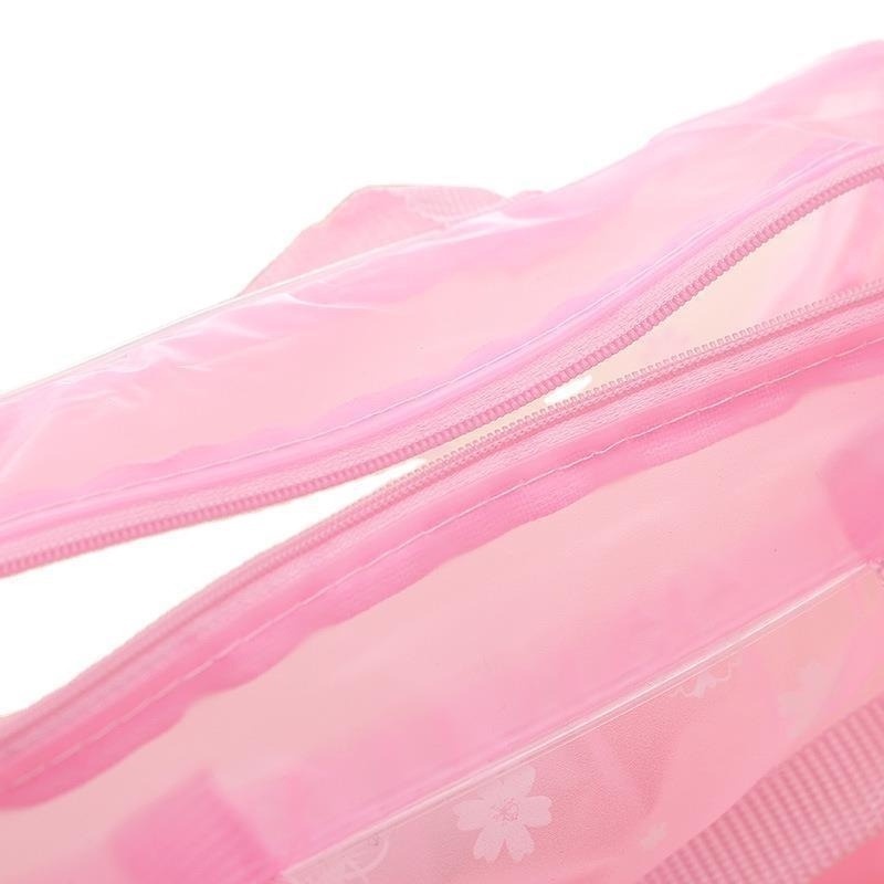 Túi Đựng Mỹ Phẩm Bằng PVC Trong Suốt Sức Chứa Lớn Họa Tiết Hoa Sáng Tạo