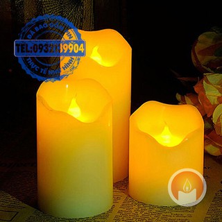 Nến điện tử bằng sáp tim đèn nhô