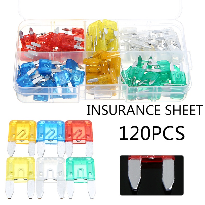 Set 120 Cầu Chì Mini 5A 10A 15A 20A 25A 30Amp Chuyên Dụng Cho Xe Hơi