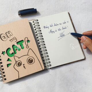 Sổ gỗ handmade (chat chọn mẫu)