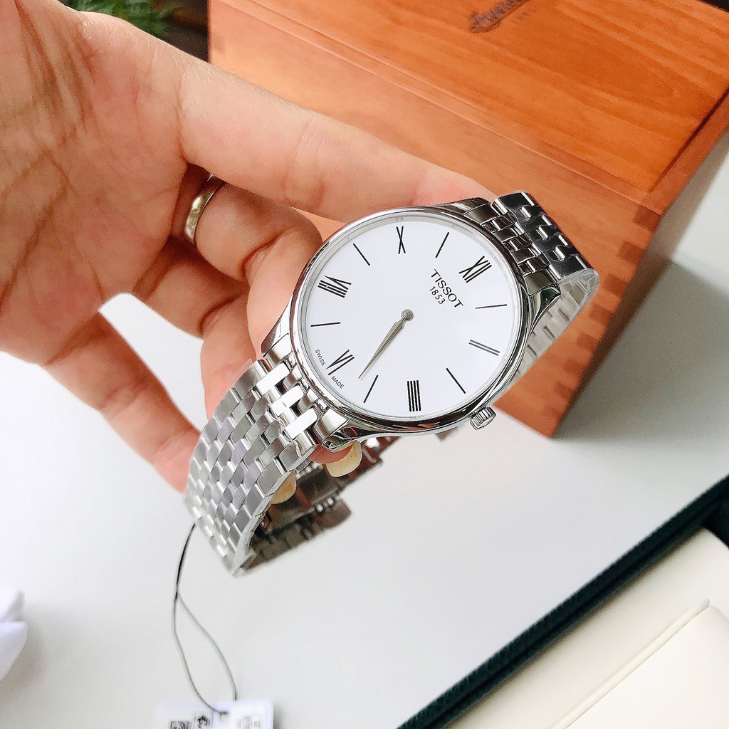 Đồng hồ nam chính hãng TISSOT TRADITION 5.5 White - T063.409.11.018.00