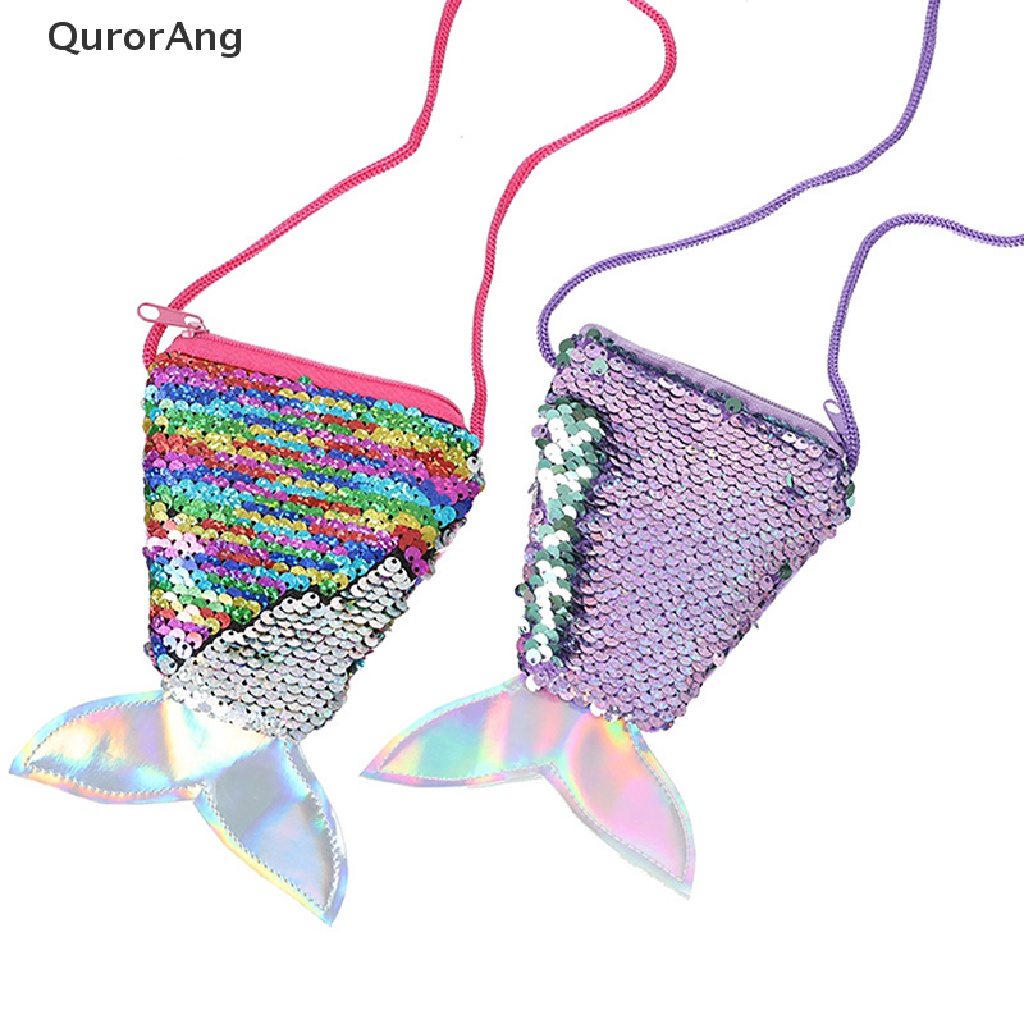 Ví Đựng Tiền Xu Đính Kim Sa Hình Đuôi Nàng Tiên Cá Cho Bé Gái