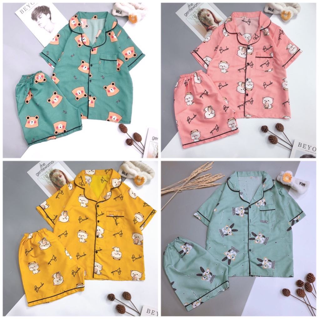 [Kate mềm] Bộ ngủ Pijama đùi chất mềm freesize&lt;60kg (Mã 02)