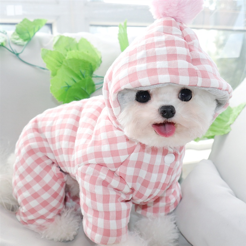 Áo Cotton Bốn Lớp Dày Dặn Giữ Ấm Mùa Đông Cho Thú Cưng Teddy Yorkshire Bichon Poodle Pomeranian