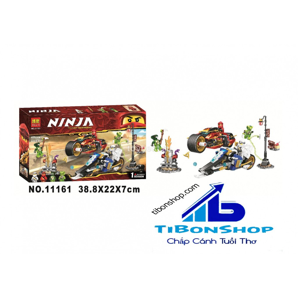 Ninjago Lắp ráp SIÊU XE LỬA & XE BĂNG BELA 11161