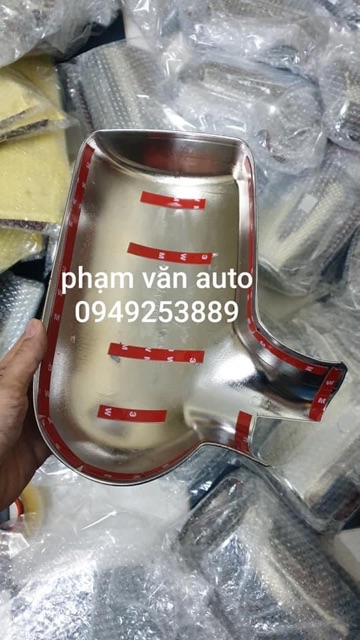Ốp mạ gương có tai Ford Transit, Viền trang trí ốp mạ crome kính chiều hậu ô tô Transit có chân Phạm Văn auto
