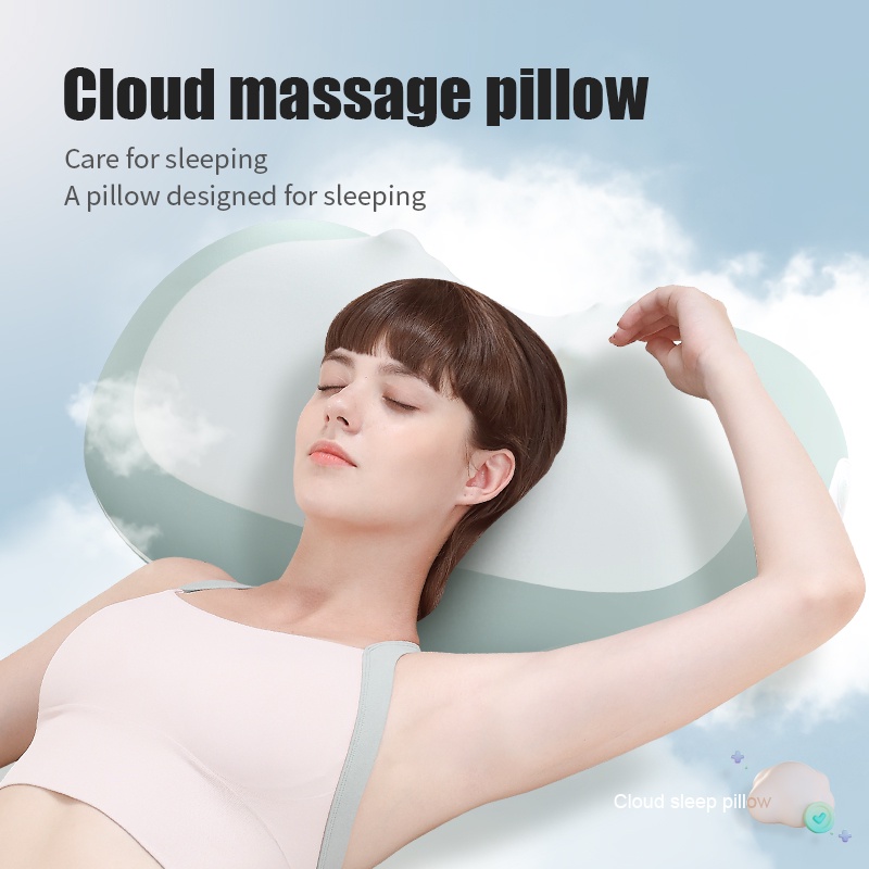 Gối mát-xa cột sống cổ tử cung Hông Bằng Cao Su Non Hình Đám Mây Đa Ứng Dụng