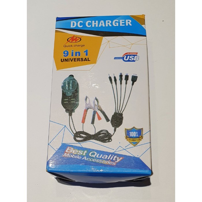 Bộ sạc nhanh điện thoại DC 12V 9 in 1 - Sạc DC 12V 9 in 1