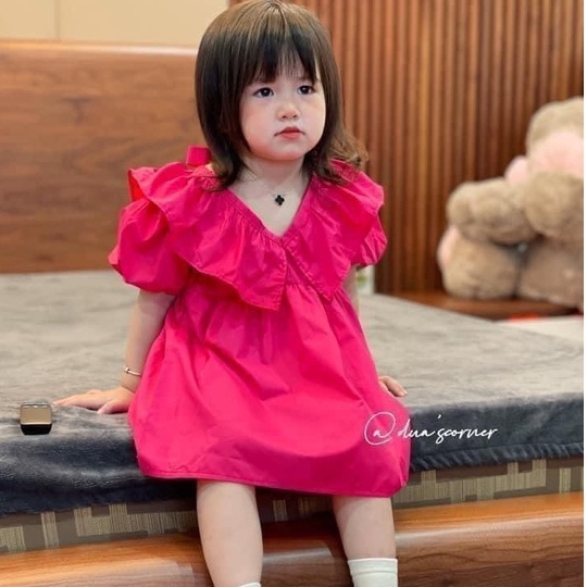 VAY53 - Váy bé gái, váy thô cộc tay cho bé gái từ 8-28kg,  richkid123