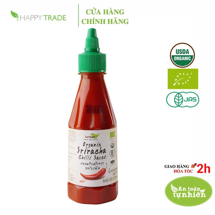 Tương Ớt Sriracha Hữu Cơ Organic Sriracha Chilli Sauce Lumlum 250g