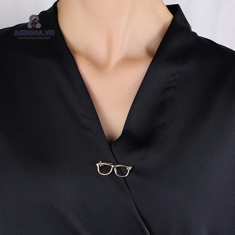 ✨✨Ghim Cài Áo Hình Mắt Kính Bằng Hợp Kim Đơn Giản Thời Trang Dành Cho
