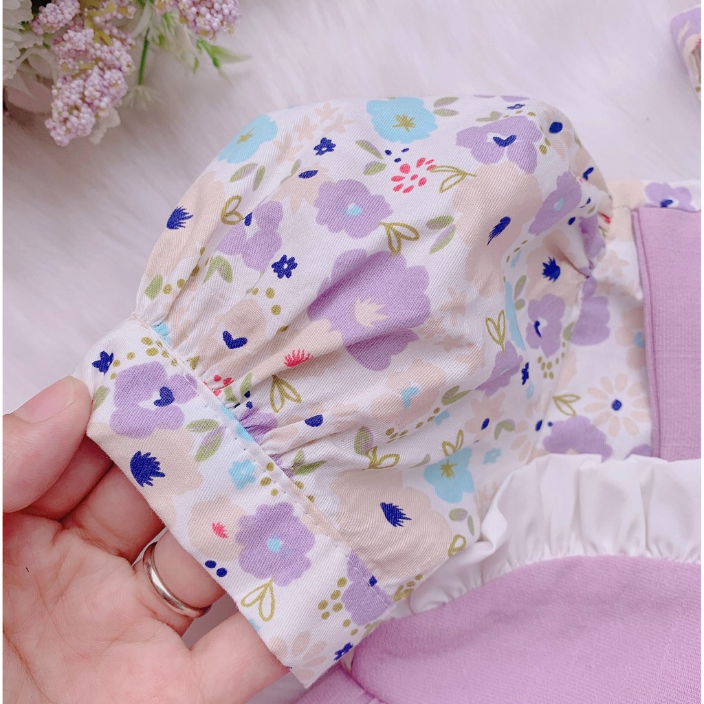 Bodysuit cho bé bộ body cho bé gái 4-11kg thiết kế cao cấp kèm turban xinh xắn v31 thời trang trẻ em BABYSTORE88