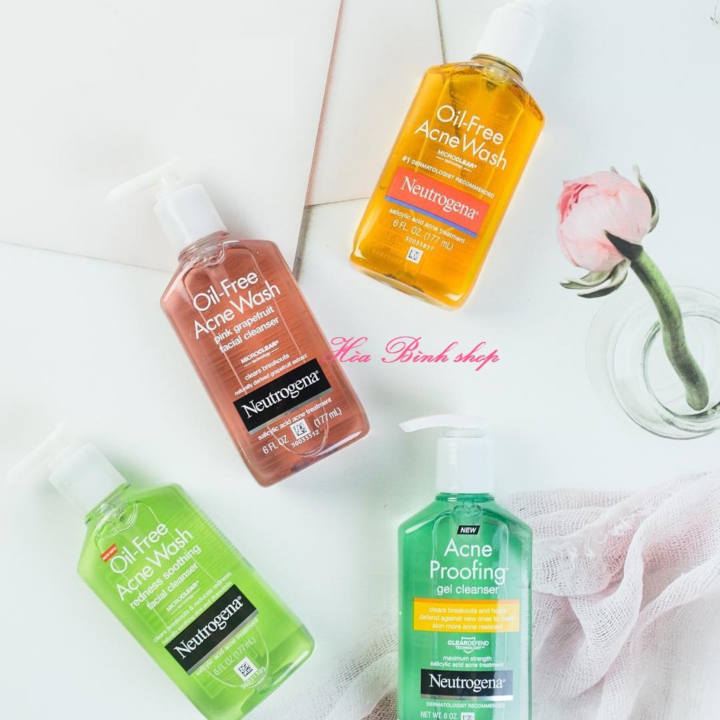 Sữa rửa mặt giảm mụn hiệu quả Neutrogena Oil - Free Ance Wash Facial Cleanser (177ml)