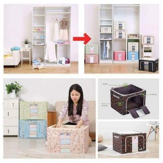 [ SIÊU SALE ] HỘP ĐỰNG CHĂN MÀN QUẦN ÁO KHUNG SẮT