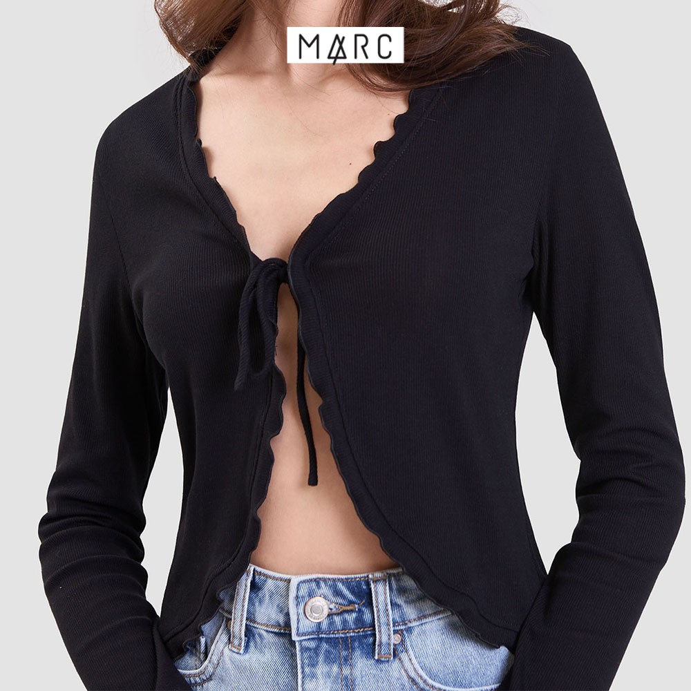Áo nữ MARC FASHION cardigan cột nơ viền bèo | BigBuy360 - bigbuy360.vn