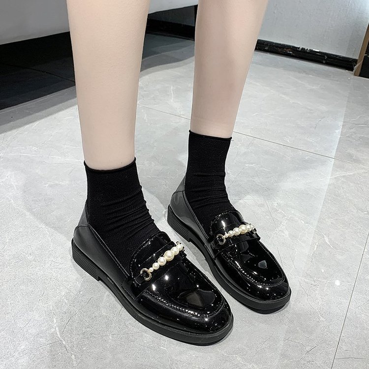 Giày Lười Da Đính Ngọc Trai Thời Trang Cho Nữ | BigBuy360 - bigbuy360.vn