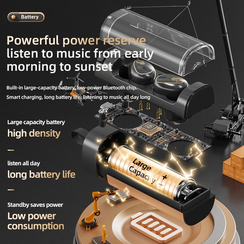Tai Nghe Nhét Tai Bluetooth VANTEENIE 2022 Âm Thanh HiFi Chất Lượng Cao Kèm Mic Chống Ồn Chơi Game