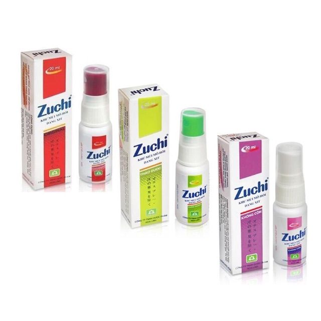 Khử mùi mồ hôi dạng xịt Zuchi chai 20ml