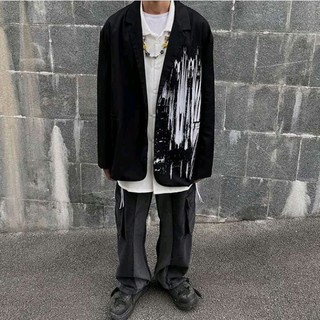 [KOREA STYLE] Áo vest Unisex tay dài siêu ngầu| Áo Blazer đen