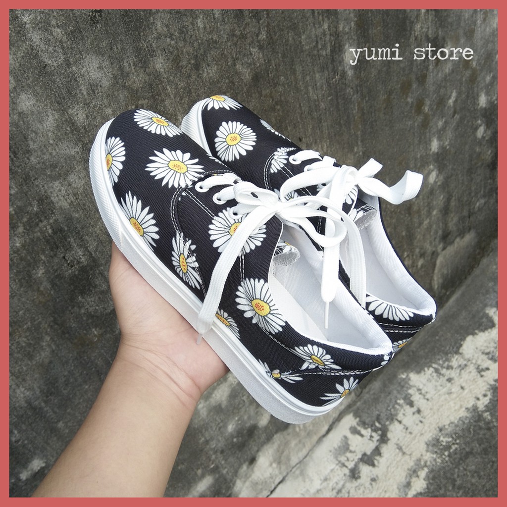 [ CÓ SẴN ] ⚡️ GIÀY CỔ THẤP NỮ ULZZANG HOA CÚC, GIÀY VẢI HOT 2019 ( Ảnh thật đầu tiên )