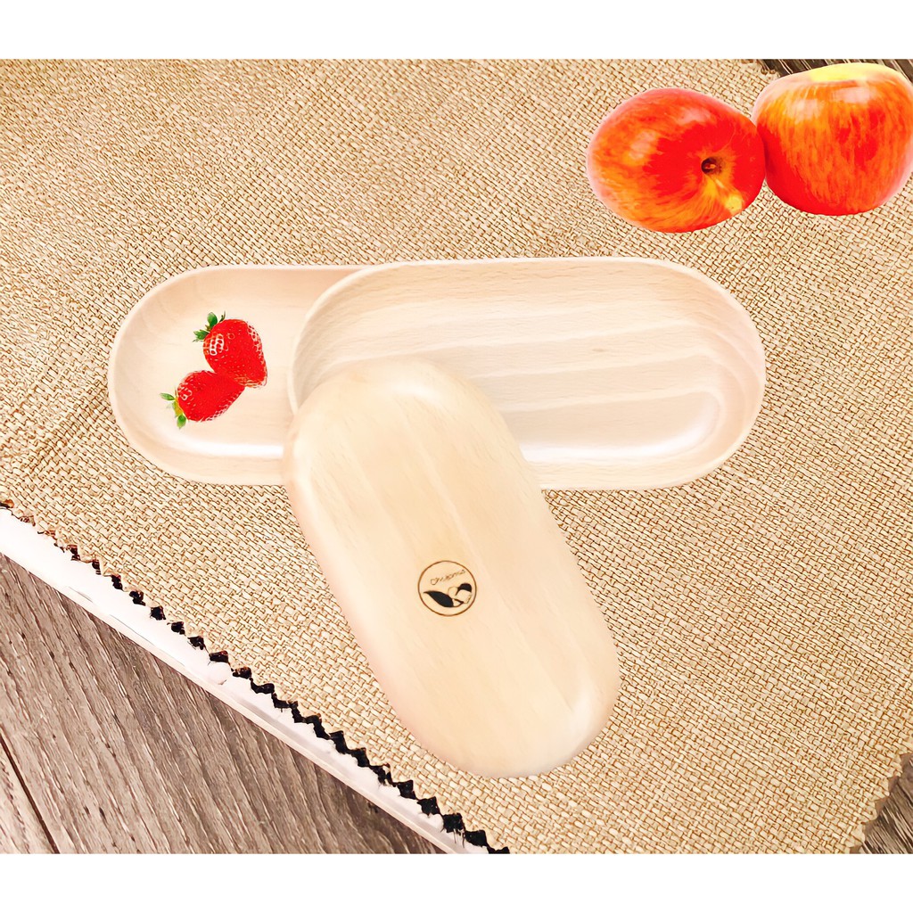 Khay gỗ hình ovan Ohi@ma