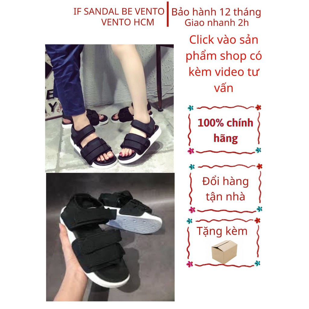 Giày Sandal Nam Vento Mẫu Mới 2018 3 Quai Ngang Đế Cao 2.5Cm