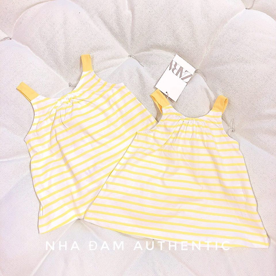 Áo ba lỗ kẻ vàng Zara