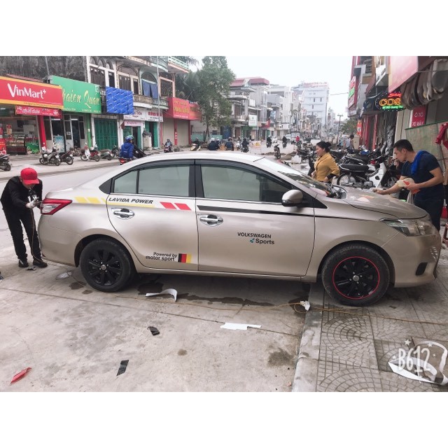 Tem dán sườn xe vios