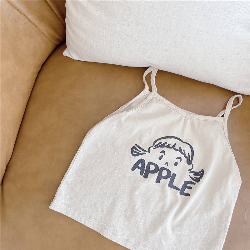 Áo Hai Dây Mỏng Mùa Hè In Họa Tiết Cho Bé Gái 1-5 Tuổi