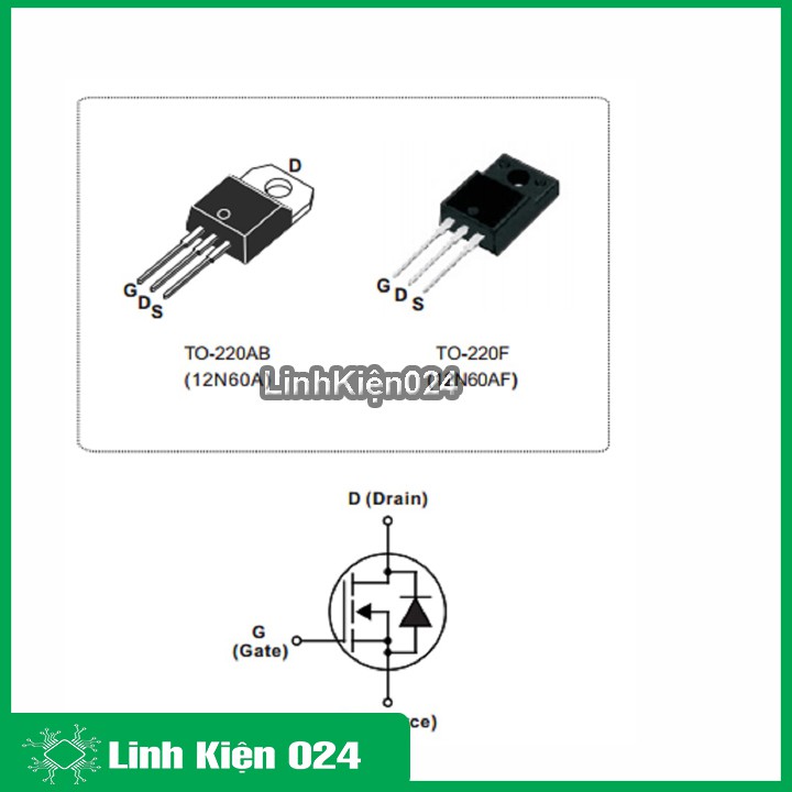 MOSFET 12N60 TO-220 10A 600V N-CH
