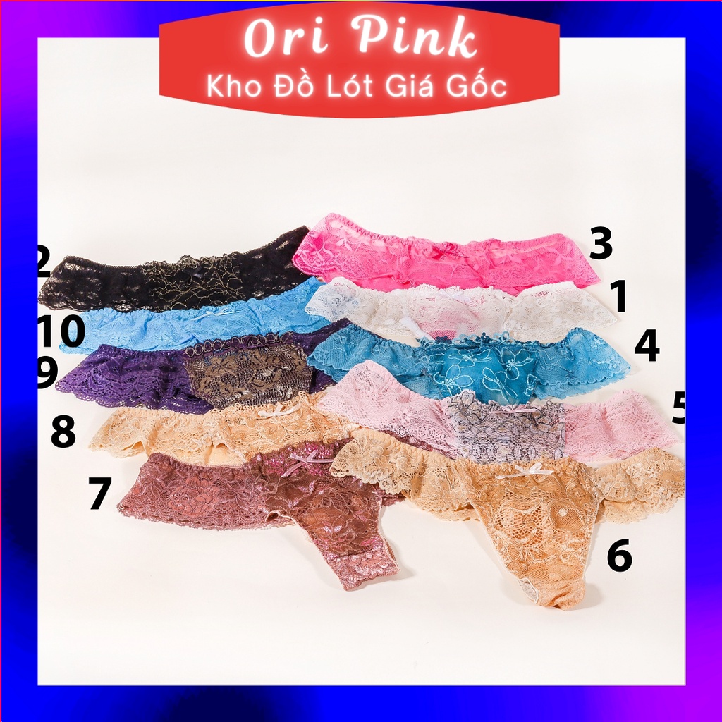 Quần lót lọt khe nữ sexy - Quần sịp nữ cao cấp thoáng mát ren bông hoa xuân gợi cảm- MS:Bông L160 | BigBuy360 - bigbuy360.vn