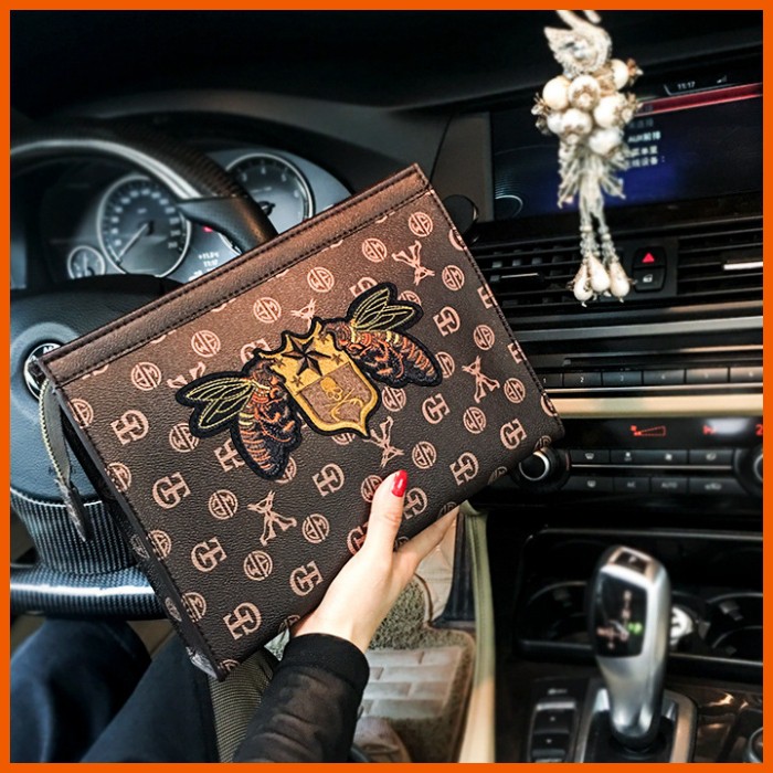 Clutch Ong Eton Nâu Đen - Túi Ví Cầm Tay Cao Cấp - YESTORE