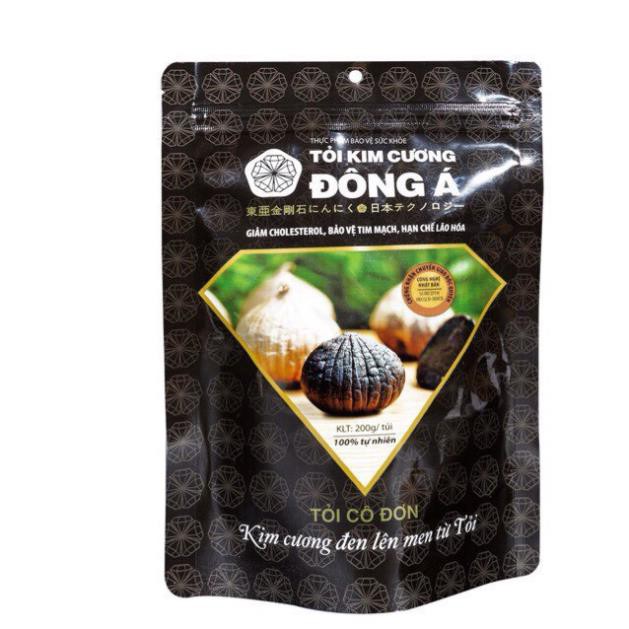 Tỏi đen - Túi 500g - Tỏi kim cương Đông Á