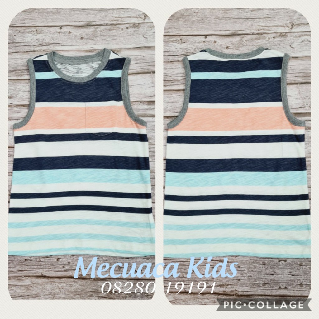 [3m-5y] [ĐƯỢC CHỌN SET] Set 3 áo ba lỗ/tanktop/áo sát nách cotton bé trai xuất dư xịn