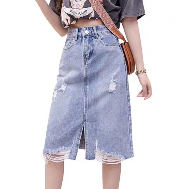 Chân Váy Bò Dài Xẻ trước Thời Trang | BigBuy360 - bigbuy360.vn