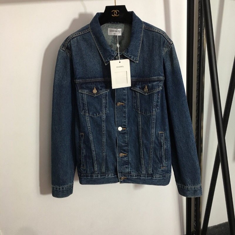 Áo khoác denim thời trang nữ thương hiệu 𝘾𝙝𝙖𝙣𝙚𝙡 CN/channel cao cấp có 2 màu
