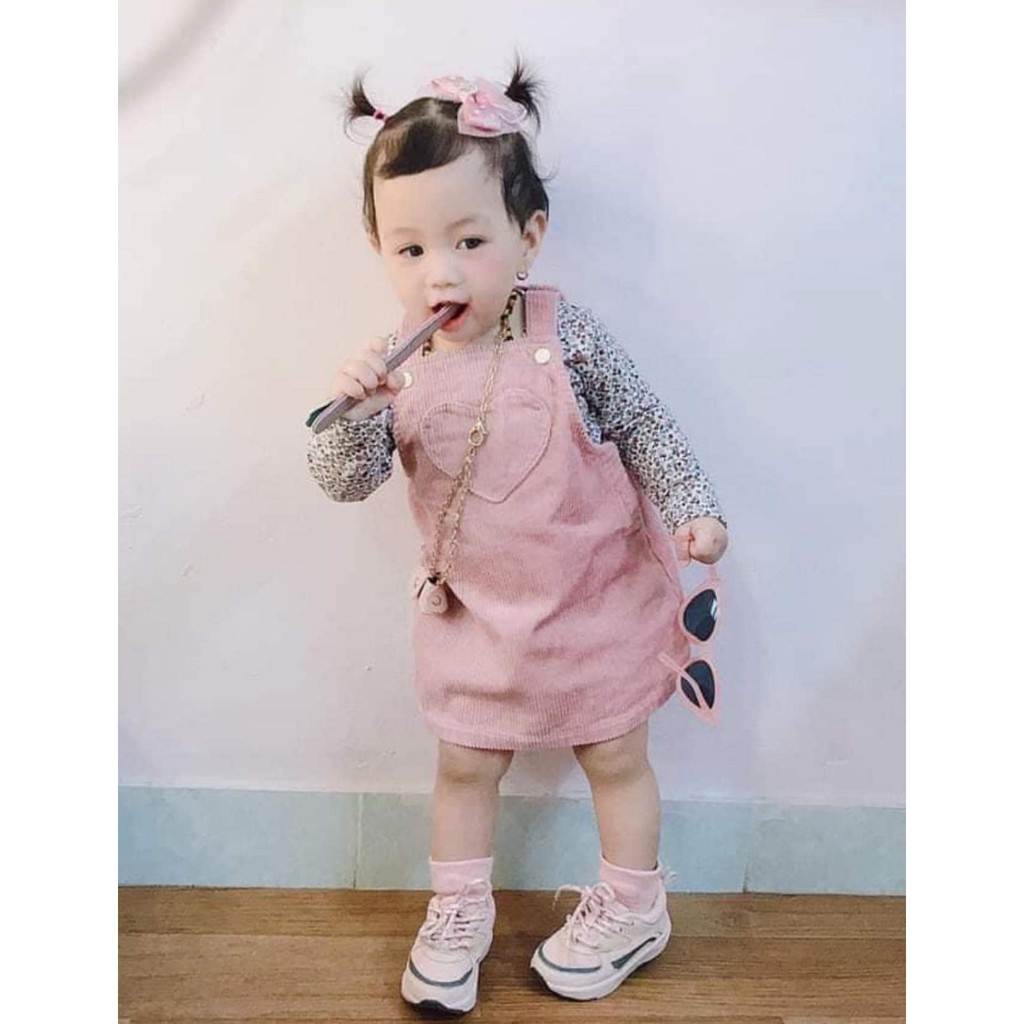 Váy Yếm nhung chính hãng UK săn sale size 6-9 M .