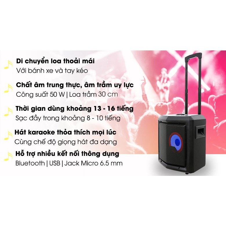 Loa kéo karaoke LG RL2 50W-Hàng chính hãng bảo hành 12 tháng