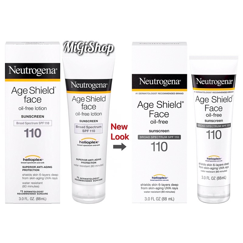 [Hàng Mỹ] Kem Chống Nắng Chống Lão Hoá Cho Da Mặt Neutrogena Age Shield Face SPF110 88ml