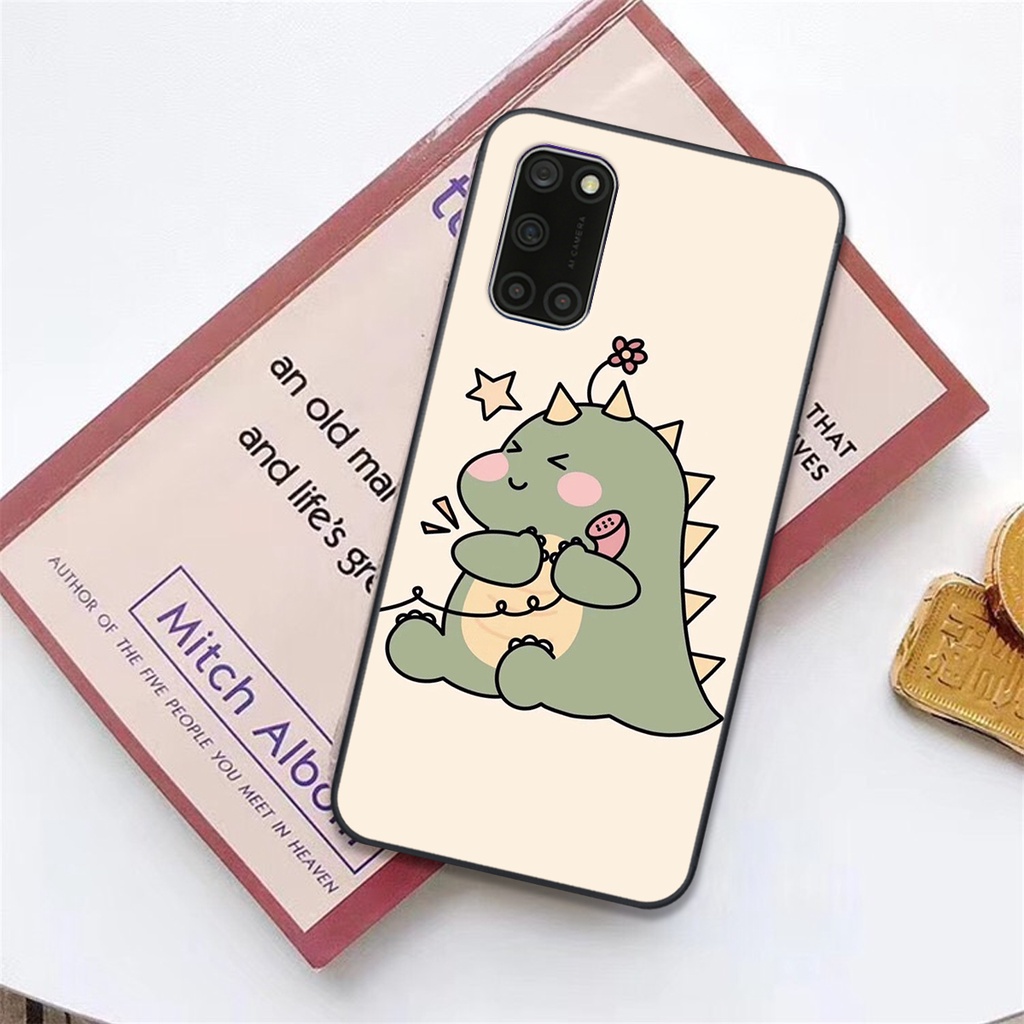 Ốp lưng Oppo A52 - A92 - A53 in hình khủng long cute