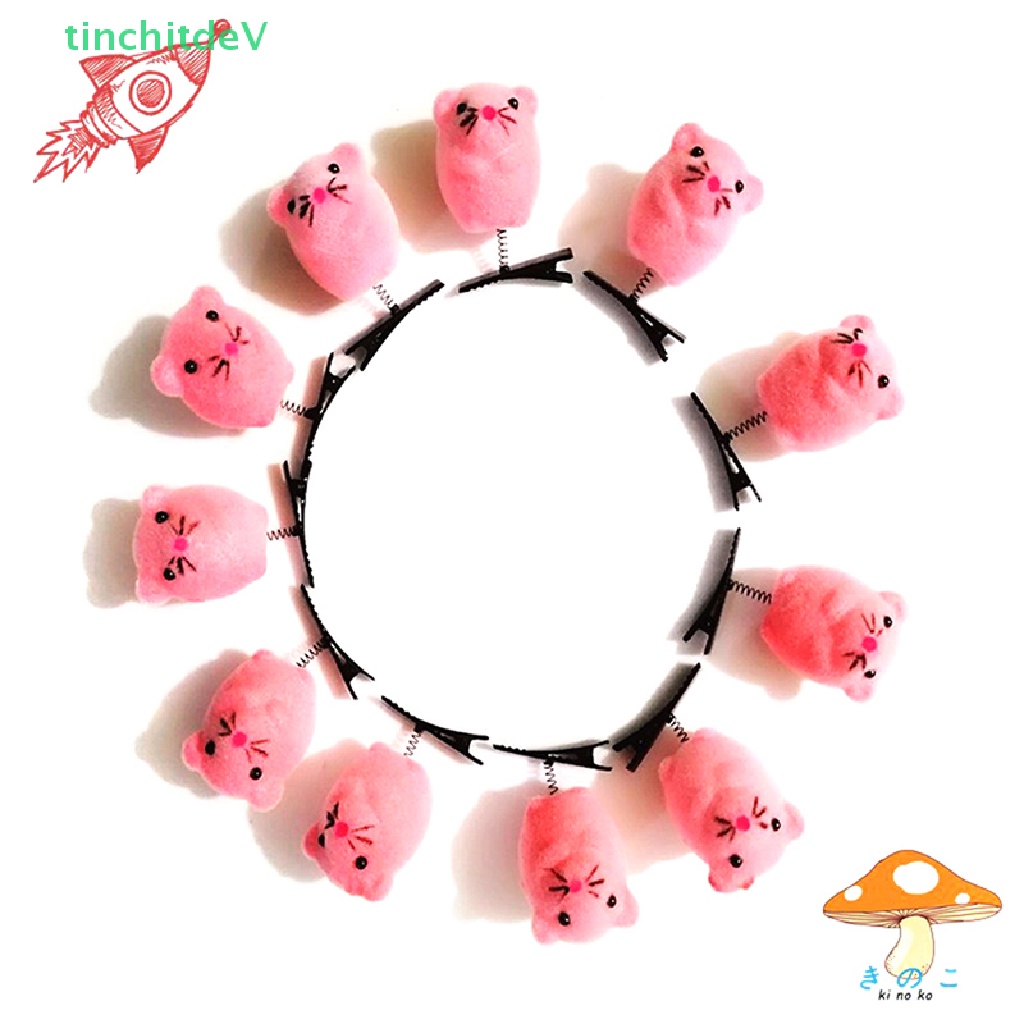 Set 4 Kẹp Tóc Hình Chuột Hoạt Hình Dễ Thương Cho Bé