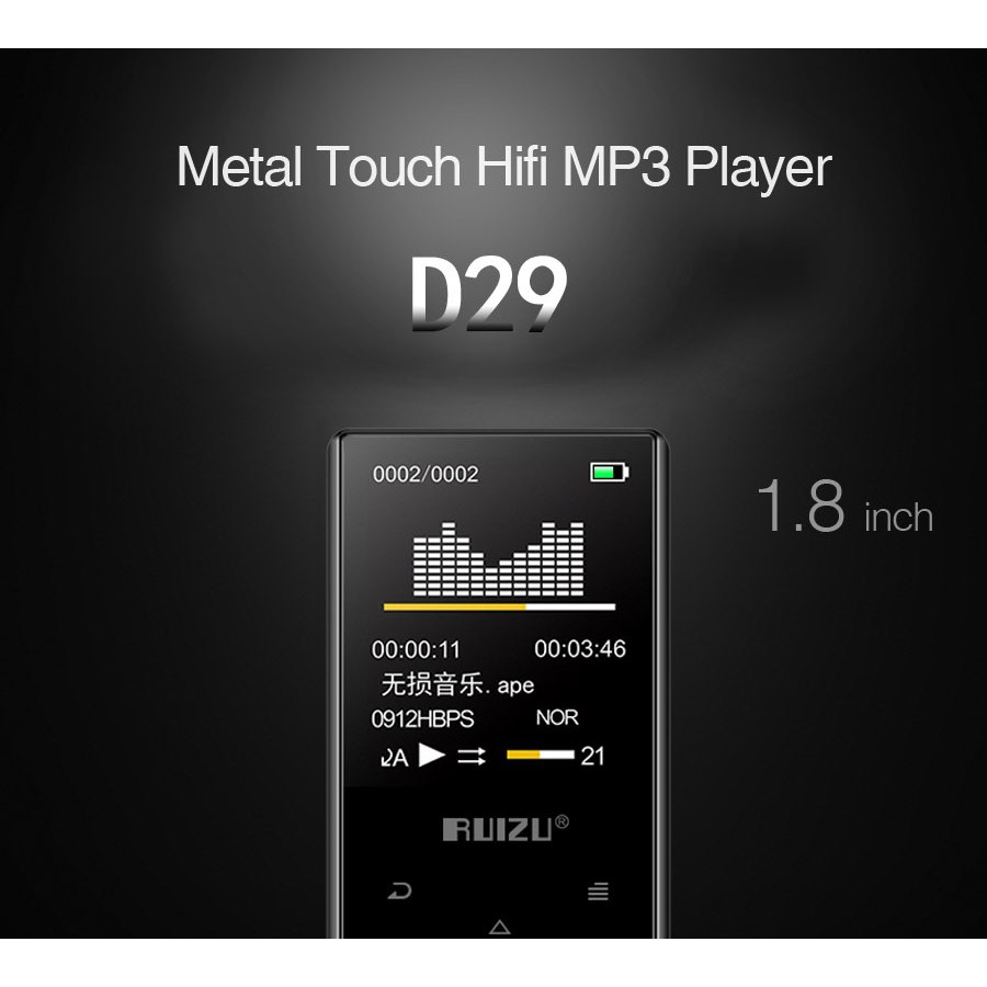 [Mã ELHACE giảm 4% đơn 300K] Máy Nghe Nhạc MP3 Bluetooth Ruizu D29 Bộ Nhớ Trong 8GB - Hàng Chính Hãng