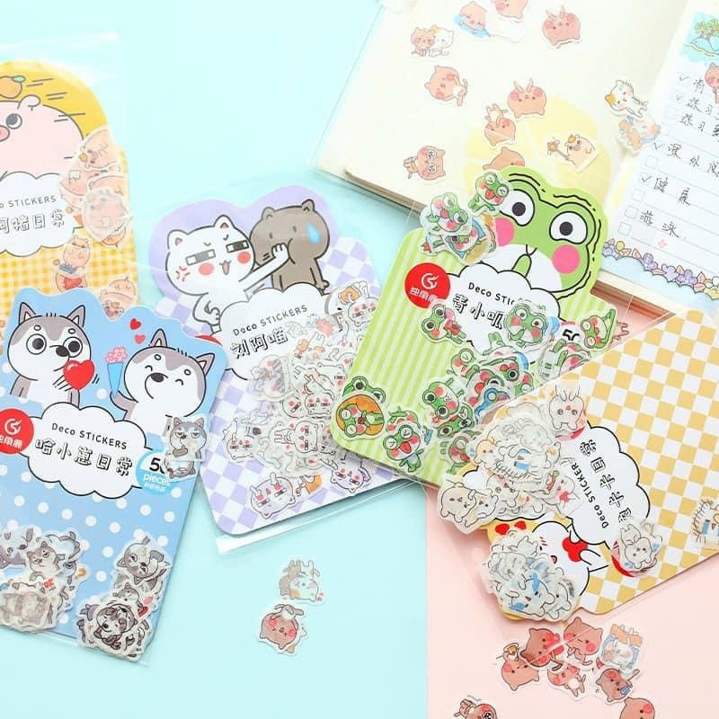 sticker 50 miếng cắt sẵn