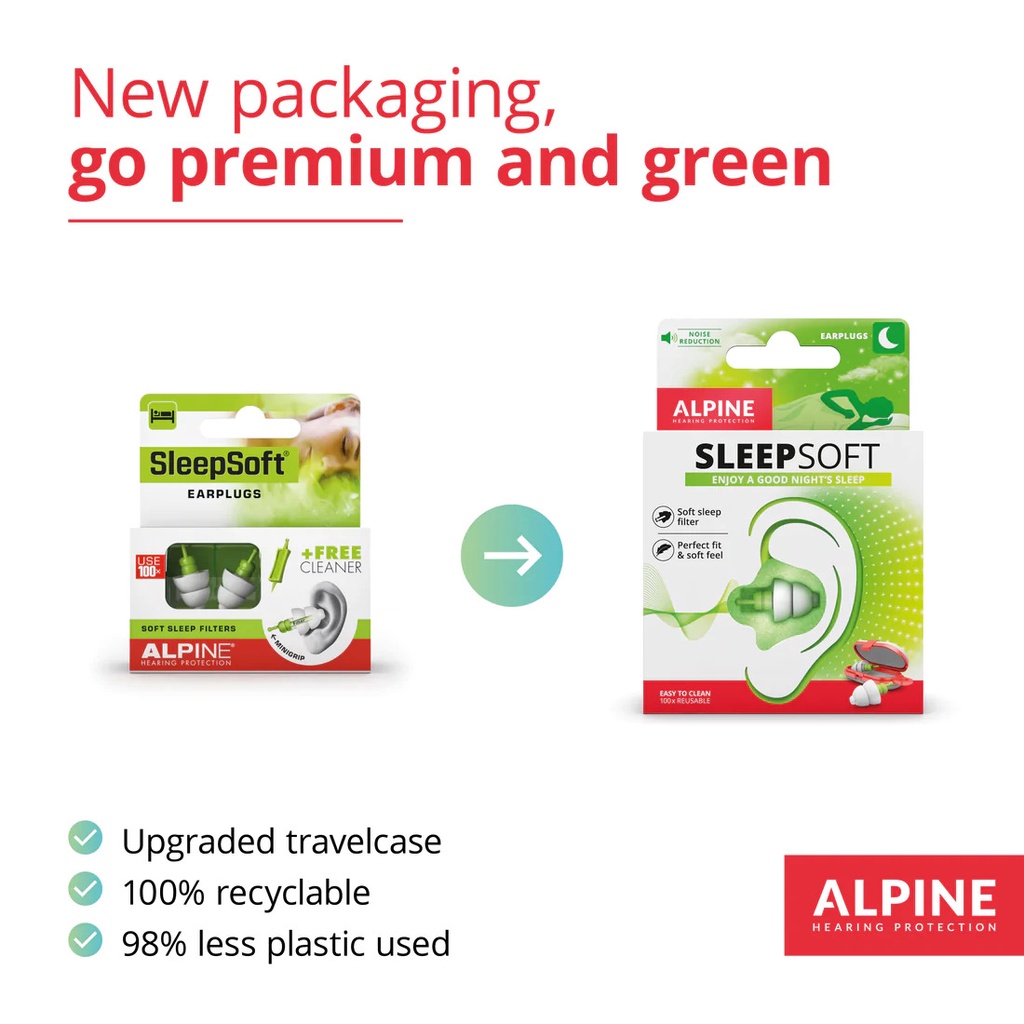 Nút bịt tai ngủ ngon Alpine SleepSoft nhập khẩu Hà Lan